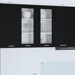 vidaXL Hangkast Zwart Eiken 80 x 31 x 80 cm Bewerkt hout
