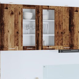 vidaXL Hangkast Oudhout 80 x 31 x 80 cm Bewerkt hout