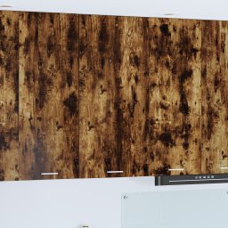 vidaXL Hangkast Gerookte Eik en Wit 50 x 31 x 100 cm Bewerkt hout