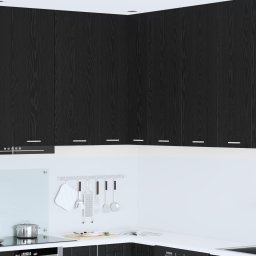 vidaXL Hangkast Zwarte Eik en Wit 57 x 57 x 100 cm Bewerkt hout