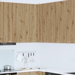 vidaXL Hangkast Ambachtelijke Eik en Wit 57 x 57 x 100 cm Bewerkt hout