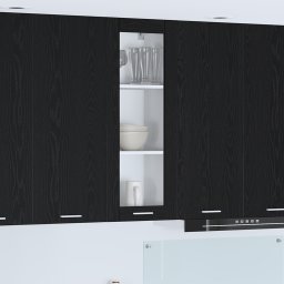 vidaXL Hangkast Zwart Eiken 40 x 31 x 100 cm Bewerkt hout