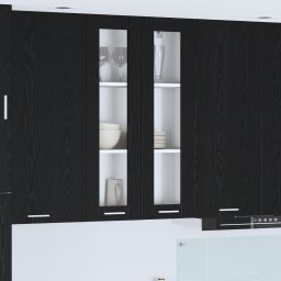 vidaXL Hangkast Zwart Eiken 60 x 31 x 100 cm Bewerkt hout