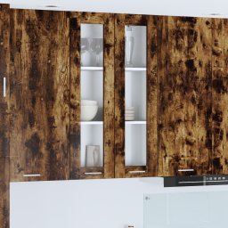vidaXL Hangkast Gerookt eiken 60 x 31 x 100 cm Bewerkt hout