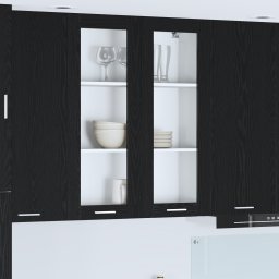 vidaXL Hangkast Zwart Eiken 80 x 31 x 100 cm Bewerkt hout