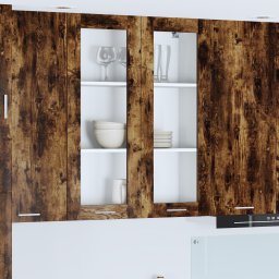 vidaXL Hangkast Gerookt eiken 80 x 31 x 100 cm Bewerkt hout