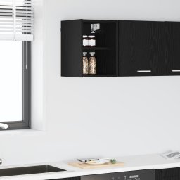 vidaXL Hangkast Zwart Eiken 30 x 29,5 x 40 cm Bewerkt hout