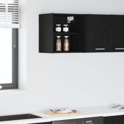 vidaXL Hangkast Zwart Eiken 40 x 29,5 x 40 cm Bewerkt hout