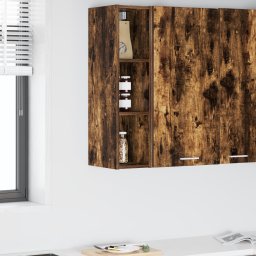 vidaXL Hangkast Gerookt eiken 20 x 29,5 x 80 cm Bewerkt hout