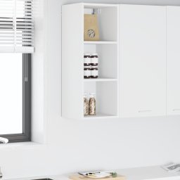 vidaXL Hangkast Wit 30 x 29,5 x 80 cm Bewerkt hout