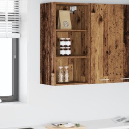 vidaXL Hangkast Oudhout 40 x 29,5 x 80 cm Bewerkt hout