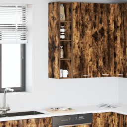 vidaXL Hangkast Gerookt eiken 20 x 29,5 x 100 cm Bewerkt hout