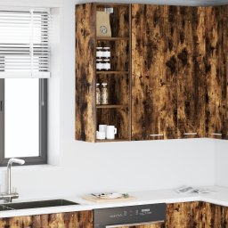 vidaXL Hangkast Gerookt eiken 30 x 29,5 x 100 cm Bewerkt hout