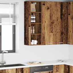 vidaXL Hangkast Oudhout 30 x 29,5 x 100 cm Bewerkt hout