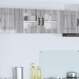 vidaXL Wandglas cabinet LUCCA Grijs sonoma 80 x 31 x 40 cm
