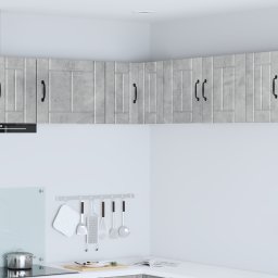 vidaXL Wandhoekkast LUCCA Betongrijs 57 x 57 x 40 cm Bewerkt hout