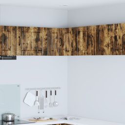 vidaXL Wandhoekkast LUCCA Gerookt eiken 57 x 57 x 40 cm Bewerkt hout