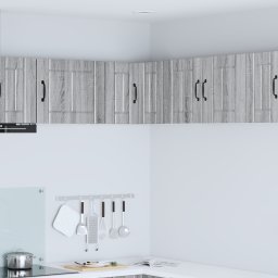 vidaXL Wandhoekkast LUCCA Grijs sonoma 57 x 57 x 40 cm Bewerkt hout