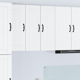 vidaXL Wandkast LUCCA 2 st Wit Bewerkt hout
