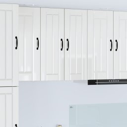 vidaXL Wandkast LUCCA 2 st Hoogglans Wit Bewerkt hout
