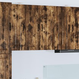 vidaXL Wandkast LUCCA Gerookt eiken 30 x 31 x 80 cm Bewerkt hout