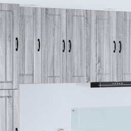 vidaXL Wandkast LUCCA 2 st Grijs sonoma Bewerkt hout