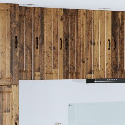 vidaXL Wandkast LUCCA 2 st Oud hout Bewerkt hout