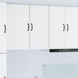 vidaXL Wandkast LUCCA Wit 40 x 31 x 80 cm Bewerkt hout