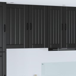 vidaXL Wandkast LUCCA Zwart 40 x 31 x 80 cm Bewerkt hout