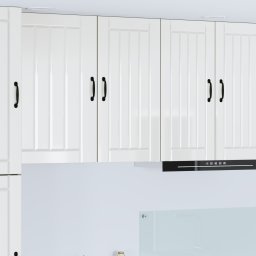 vidaXL Wandkast LUCCA Hoogglans Wit 40 x 31 x 80 cm Bewerkt hout