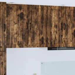 vidaXL Wandkast LUCCA Gerookt eiken 40 x 31 x 80 cm Bewerkt hout