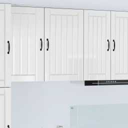 vidaXL Wandkast LUCCA Hoogglans Wit 50 x 31 x 80 cm Bewerkt hout