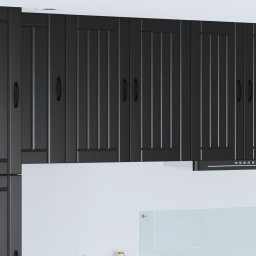 vidaXL Wandkast LUCCA Zwart 80 x 31 x 80 cm Bewerkt hout