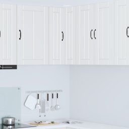 vidaXL Wandhoekkast LUCCA Wit 57 x 57 x 80 cm Bewerkt hout