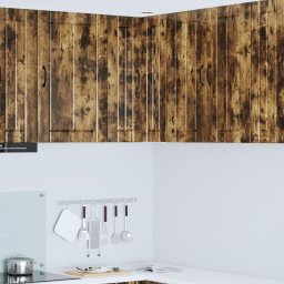 vidaXL Wandhoekkast LUCCA Gerookt eiken 57 x 57 x 80 cm Bewerkt hout