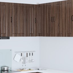 vidaXL Wandhoekkast LUCCA Bruin eiken 57 x 57 x 80 cm Bewerkt hout