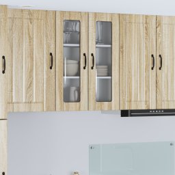 vidaXL Wandglas cabinet LUCCA Sonoma Eiken 60 x 31 x 80 cm