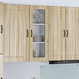 vidaXL Wandglas cabinet LUCCA Sonoma Eiken 40 x 31 x 100 cm