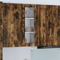 vidaXL Wandglas cabinet LUCCA Gerookt eiken 40 x 31 x 100 cm