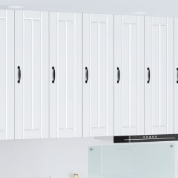 vidaXL Wandkast LUCCA Wit 30 x 31 x 100 cm Bewerkt hout
