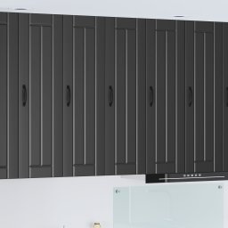 vidaXL Wandkast LUCCA Zwart 30 x 31 x 100 cm Bewerkt hout