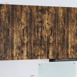 vidaXL Wandkast LUCCA Gerookt eiken 30 x 31 x 100 cm Bewerkt hout