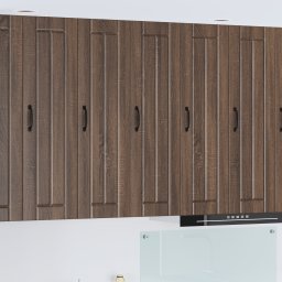 vidaXL Wandkast LUCCA Bruin eiken 30 x 31 x 100 cm Bewerkt hout