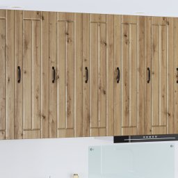 vidaXL Wandkast LUCCA Artisanaal eiken 30 x 31 x 100 cm Bewerkt hout