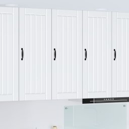vidaXL Wandkast LUCCA Wit 40 x 31 x 100 cm Bewerkt hout