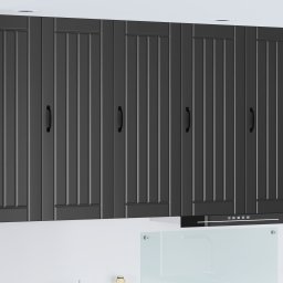 vidaXL Wandkast LUCCA Zwart 40 x 31 x 100 cm Bewerkt hout