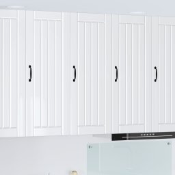 vidaXL Wandkast LUCCA Hoogglans Wit 40 x 31 x 100 cm Bewerkt hout
