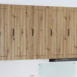 vidaXL Wandkast LUCCA Artisanaal eiken 40 x 31 x 100 cm Bewerkt hout