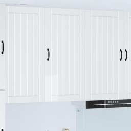 vidaXL Wandkast LUCCA Hoogglans Wit 50 x 31 x 100 cm Bewerkt hout