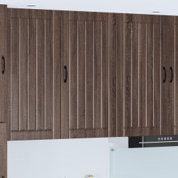 vidaXL Wandkast LUCCA Bruin eiken 50 x 31 x 100 cm Bewerkt hout